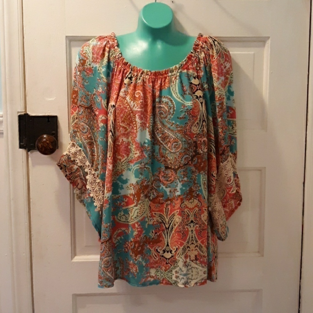 Nordstrom Spense floral blouse small